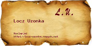 Locz Uzonka névjegykártya